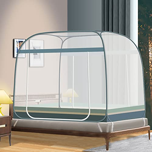 Sobeta Moskitonetz Bett Baldachin, Mückennetz Travel, Mückennetz Bett Baldachin, Bett Moskitonetz, für Reise und Zuhause, Betthimmel Mückenschutz für Doppelbett Einzelbett(120 x 200 x 150 cm)