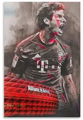 Poster mit Fußball-Superstar Thomas Muller (4) Posterdruck, Kunst, Wandgemälde, Leinwand, Poster, moderne Schlafzimmer-Dekoration, 20 x 30 cm