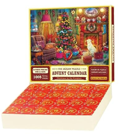 Adventskalender 2023 Puzzle 24 Boxen Puzzles 1008 Teile Puzzle für Teenager Familienspiel, Stil c