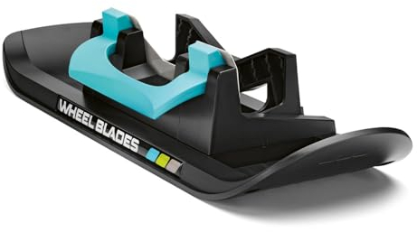 Ossenberg WHEELBLADES XL – (1 Stück) - Schneekufen für Kinderwagen, Rollatoren und Fahrradanhänger – Ski Kufen mit patentiertem Schnellverschluss – für sichere Winterausflüge