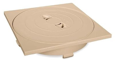 FLUIDRA Skimmers pour piscines de la Marque Modèle Couvercle Skimmer Circulaire 17,5 l Cadre carré Beige