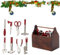 Miniatur Wichtel Zubehör Werkzeugkasten,Miniatur Werkzeug,Miniatur Werkzeugkasten mit Werkzeug,Wichtel Zubehör Set,Wichtel Werkzeugkiste,Puppenhaus Garten Möbel Zubehör,9pcs