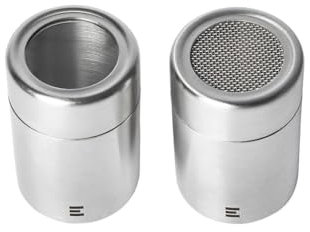 Spice Set Edelstahl - Gewürzgläser - 2er Set - Bajonettverschluss - 4,0(B) x 6,2(H) cm