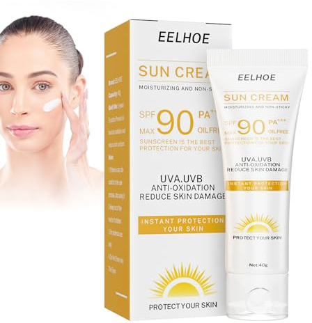 Likesing Sonnencreme Lsf 90 Wasserfest Sonnencreme Gesicht Sport Sunscreen Face Gesichtssonnencreme Sunblock Sunscare Sonnenmilch Sonnenschutz Creme Stick Suncream für Reisen Outdoor Aktivitäten 40g