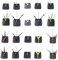 ULELE 20 Sets Black Quartz Clock Movements Mechanism Quartz Clock Motor&Hands Silent Sweep Wall Clock Cross Stitch Battery Operated Wall Clock Movement Kit Battery Powered DIY Repair Replacement