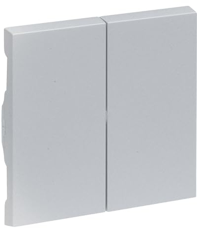 LEGRAND, SEANO Serienwippe für Serienschalter, Doppelwechselschalter und Doppeltaster, Schalterabdeckung, Wippenplatte, Farbe: Aluminium lackiert, 765208