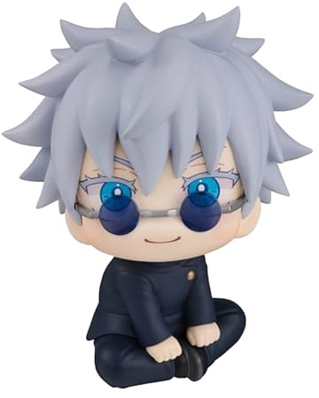 Zhongkaihua JJK Gojo Satoru Figur Look Up Anime PVC Model Sitting Figur Home Desk Auto Dekoration Ornament Geburtstagsgeschenk für Fans, ca. 3,93 Zoll (10 cm)