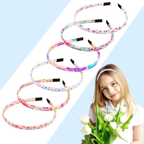 PLABBDPL Blumen-Stirnband 6 Stück, Hochzeitsturban, Geburtstagsparty