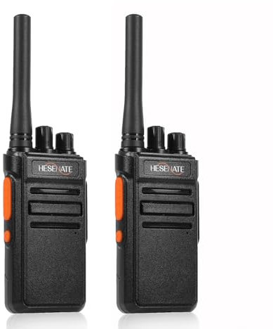 HESENATE HT66 PMR446 Walkie Talkie Set, funkgerät lizenzfrei große reichweite, 16 Kanäle, VOX, Aufladbarer Akku mit TYP-C-Anschluss Walkie Talkie für Erwachsene und Familie 2er-Pack