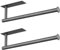 Eolax Papierrollenhalter, Papierrollenstange unter Küchenschrank, Geeignet für Küche, selbstklebend oder Wandmontage mit Bohrlöchern, SUS304 Edelstahl Rotguss grau 2er-Pack