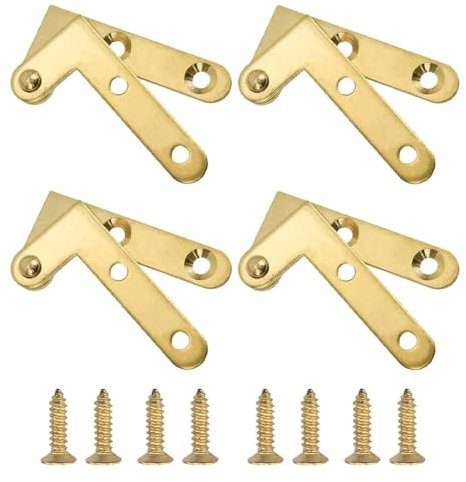 360 Grad drehbare Türscharniere, 4 Paar, Messing, versteckte Schranktürscharniere, antike Scharniere für Fenster, Schrank, Schrank