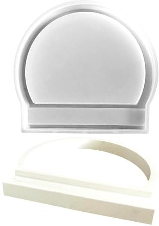 Gießform aus Halbring, Silikonform mit halbem Ring aus Kunstharz, Gießform für -Schmuck, halbrunde Epoxidverzierungsform für Kerzen, D
