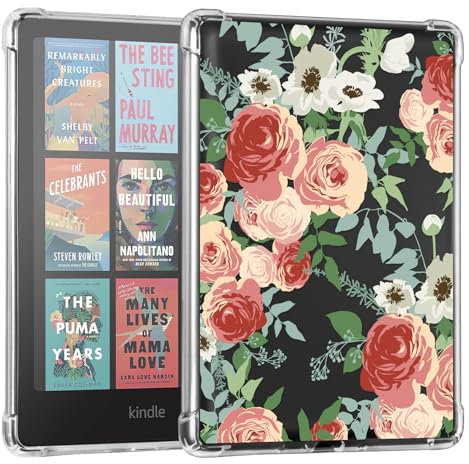 CoBak Clear Custodia Cover da 7 pollici 2024 e-Reader (modello n. SA569P) - Non compatibile con KOBO, Leggero e morbido (Rosa Rossa)