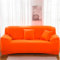 Odot Sofa Überzug, Polyester Einfarbig Sofabezug Ecksofa, Couch Überzug für 1/2/3/4 Sitzer, Sofa Überzug, Elastische sofabezug L Form rutschfest Sofaschoner für Schmücken (Orange,2 Sitzer)