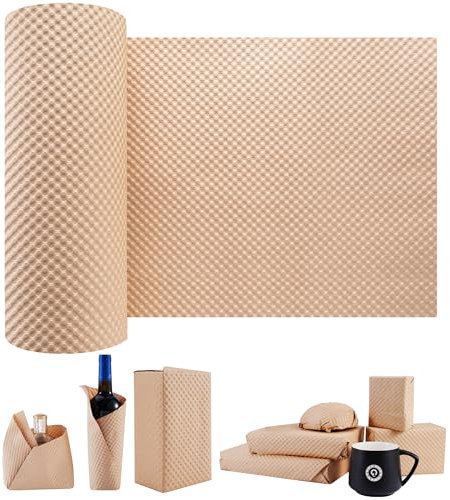 SZSYumUnion Papier-Luftpolsterfolie, Packpapier für Umzug, Versand und Geschenkverpackung, nachhaltige Verpackungsmaterialien für Umzugskartons und zerbrechliche Gegenstände (38CM x 30M)