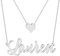 UMAGICBOX Personalized Layered Choker Name Necklace for Women, Mom - Sterling Silver or Stainless Steel - Custom Nameplate with Heart - Gift for Christmas, Birthday, Anniversary (Silver)