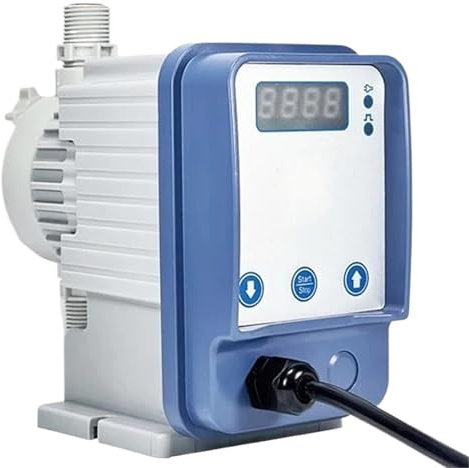 IndusTradCorp Pompe doseuse à Membrane électromagnétique 220 VCA, Pompe doseuse de Chlore for Liquide de Traitement de l'eau, Micro-Acide, Produit Chimique, 1 à 20 l/h(9LH 3bar)
