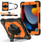 Custodie per Tablet PC Rugged Case Compatible with iPad 9th/8th/7th Generation 10.2 Inch Case 2021/2020/2019,Heavy Duty Protective Cover with Adjustable Stand & Shoulder Strap,With Wrist Strap Kids-Fr