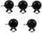 POPETPOP 5pcs Anti-loss Bike Bell Bike Lock Cable Quad Scooter Bell Doorbell Carrier Seat Pannier Rack Cycling Ring Bicycle Accessories Grips Heavy Duty Lock Bikers Blue Black Iron