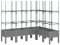 Wenjingqi 367967 Blumenkasten mit Spalier, Polypropylen, Hellgrau, 160 x 120 x 142,5 cm, Grau