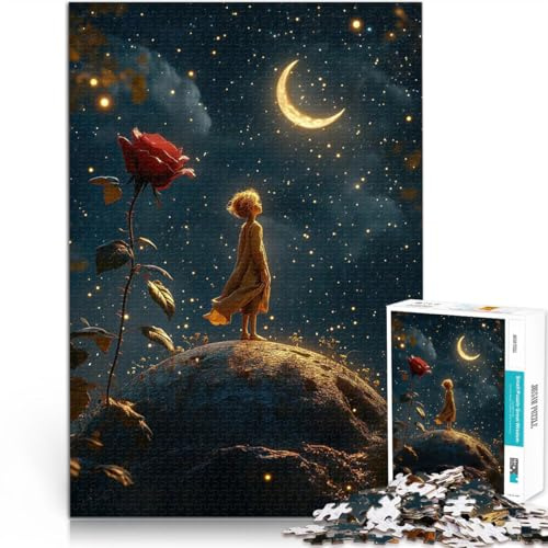 1000-teilige Puzzles für Erwachsene Lernspiel-Herausforderungsspielzeug Der kleine Prinz unter den Sternen Eltern-Kind-Interaktion52x38cm