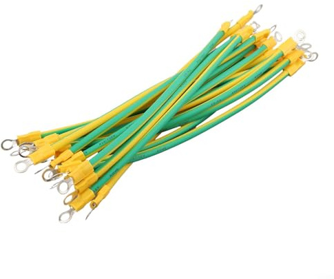BVR Solar PV Erdungskabel 20 Stück 10/12/14 AWG Kupferdraht mit Klemmen für PV-Anlage Erdung (10AWG-20CM)