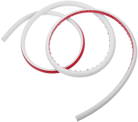 BIUDECO White PVC Wall Corner Protector Strip Self-Adhesive Water Barrier for Shower Bathroom Door Seal Strip Peel and Stick Edge Guard for Wall Ceiling Countertop Moulding Trim