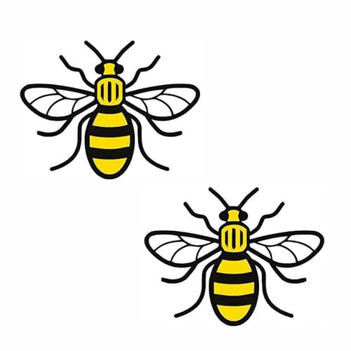 2Packs 5x4inches Colour Manchester Bee Vinyl Decal Sticker for Car Truck Window Bumper Laptop Proud to be Mancunian
