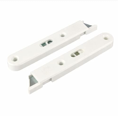 Sash Window Window Guide-Catch for Tilting Sash Windows (White) | White PVCu window guide-catch pair, locks tilting sash windows in a vertical position