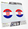 KIWISTAR - 2X Kennzeichenaufkleber - Kroatien - Kennzeichen Aufkleber Sticker Nummernschild Land Country Nation