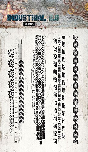Industrial Linies - Clear Stempel - A6 - Für Karten machen und Scrapbook