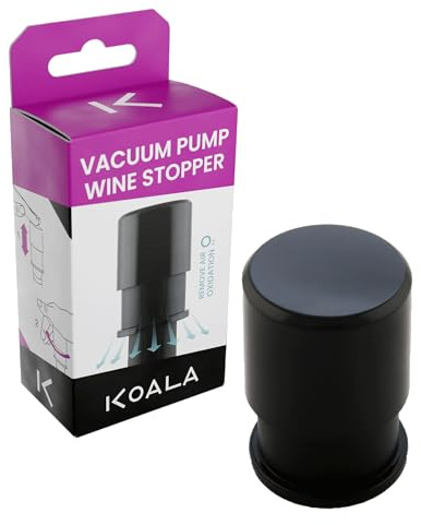 Koala Vakuumverschluss für Wein, luftdicht, integrierte Pumpe, hochwertige Verarbeitung, einfache Anwendung, ideal für Profis und Weinliebhaber