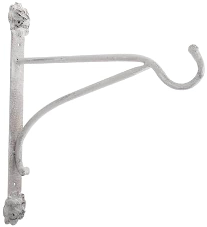 SIDCO Haken Löwenkopf 1 x Wandhalterung Metall Blumenampel Landhaus Löwe grau verzinkt