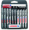 LENOX Tools 1994458 T-Shank General Purpose Jig Saw Blade Kit with Hard Case, 10-Piece