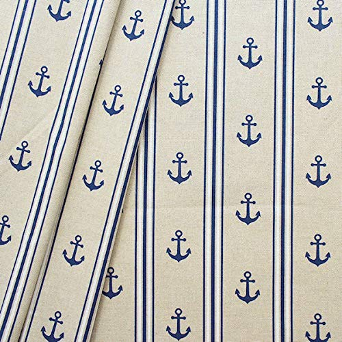 Dekostoff Anker Maritim Stoff Meterware Natur