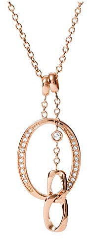 Fossil JF03350791 Collier avec Pendentif Femme Liens Vintage Acier Inoxydable Or Rose