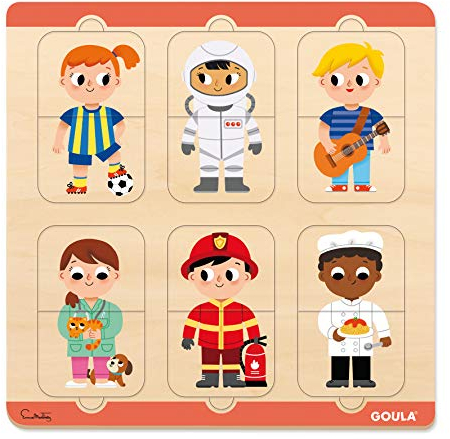 GOULA 54009 Holzpuzzle, Mehrfarbig