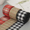 LUMoony MoonyLI Christmas Sackleinen Christmas Ribbon Plaid Wired Gingham Ribbon Craft Tape Wickelband, Wired Checkered Tape Ribbon 3 Rollen