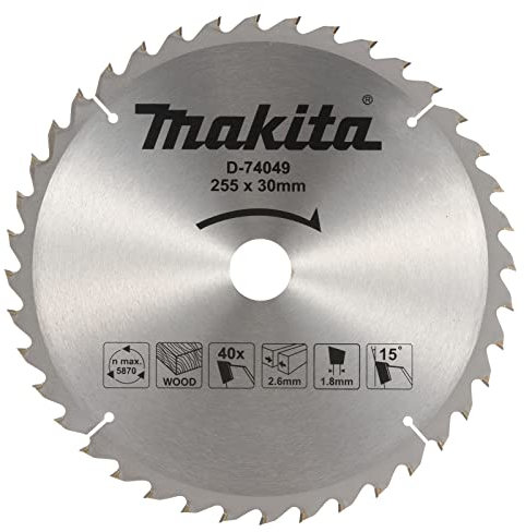 Makita D-74049 TCT Lame de scie 255 x 30 x 40 dents
