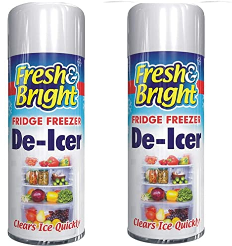 SDMAX 200ml De-Icer Spray, Quick Ice Remover Anti-Bacterial Fridge Freezer Anti-Bacterial Speed Up Defrost Cleaner, Fridge Cleaner, Freezer De-Icer Spray, 2X