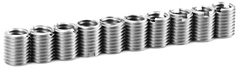 10-teiliges Reparatur-Einsatzmutter mit Gewinde Zur Reduzierung der Reparatur von M8 X 1,25 Innen- und M10 X 1,25 Außengewinde-Verlängerungswerkzeug Edelstahl-Schlitzhülsen-Schrauben-Reparatur-Werkzeu