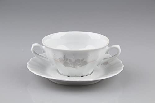 Generisch Suppentasse mit Untere Eschenbach Toledo Dekor 2665 Orchidee