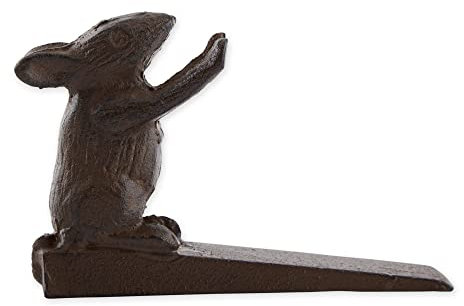DII Butée de porte en fonte lourde et décorative, 15,9 x 4,4 x 12,1 cm, souris de porte