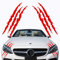 VICDUEKG Monster Klaue Aufkleber, 2 Stück Augenbrauen Scheinwerfer Aufkleber Auto Wasserfeste Vinyl Decals Autoaufkleber Dekoration Monster Klaue AutoAufkleber Aesthetic Sticker (Rot)