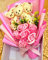 Romantic Gift for Her Rose Flower Teddy Bear Bouquet Mum Frien Loved one (Pink)