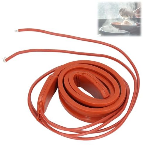 35w Silikon Heizkissen AC 220V, 15X500 Mm Flexible Heizmatte -30 Bis 200 °C Temperaturbereich Gleichmäßige Heizmatte aus Silikon für Klimaanlagen, Kompressoren, Motoren