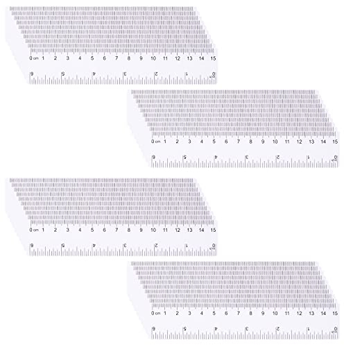 AIEX 40 Stück 15cm Zoll Lineal, Kleines Transparentes Lineal Plastik Lineal mit Zoll Zentimeter für Kinder Studenten Schulen Bürobedarf (Transparent)