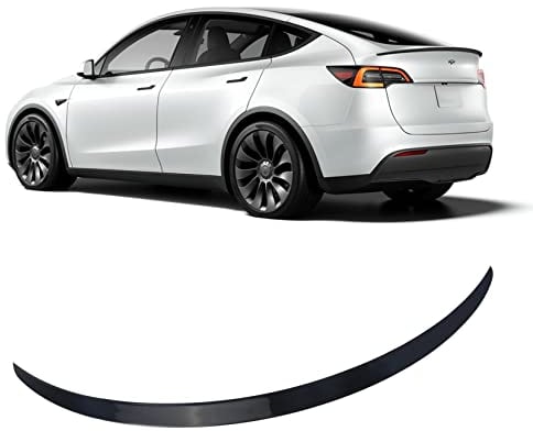 BONRYAN Geeignet für Tesla Model Y Spoiler Original Heckspoiler Flügel Lippe glänzend schwarz für 2020 2021 2022 Tesla Model Y Zubehör