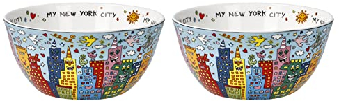 Dekomiro 2er Set Goebel Porzellan James Rizzi Müslischale My New York City Day