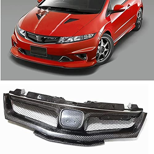 Funiur Rejilla Delantera para Honda Civic FN FK FN2 Type R 2008-2011, Rejilla de Parachoques Delantero para Coche, Parrillas de Riñón Capó, Rejillas Frontales de Radiador, Estilo de Coche